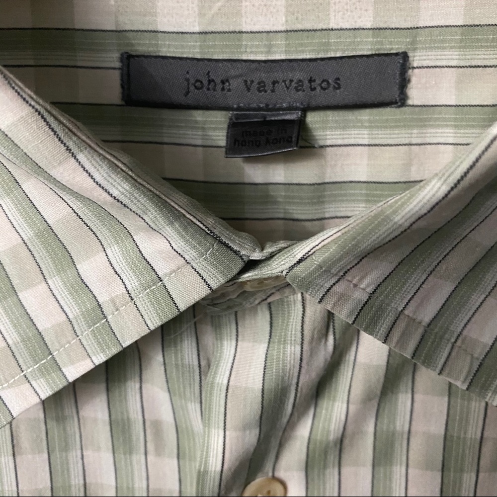 John Varvatos Collection Plaid Dress Shirt Large - Picture 5 of 10